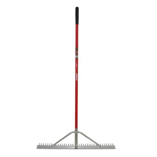 Pro Yard Landscaping Rake – 64-Inch Fiberglass L-Handle, 36-Tine Steel Head 1