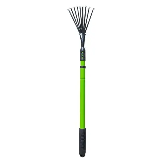 Pro Yard Telescoping Mini Leaf Rake – Adjustable 31.5 To 49 Inches 1