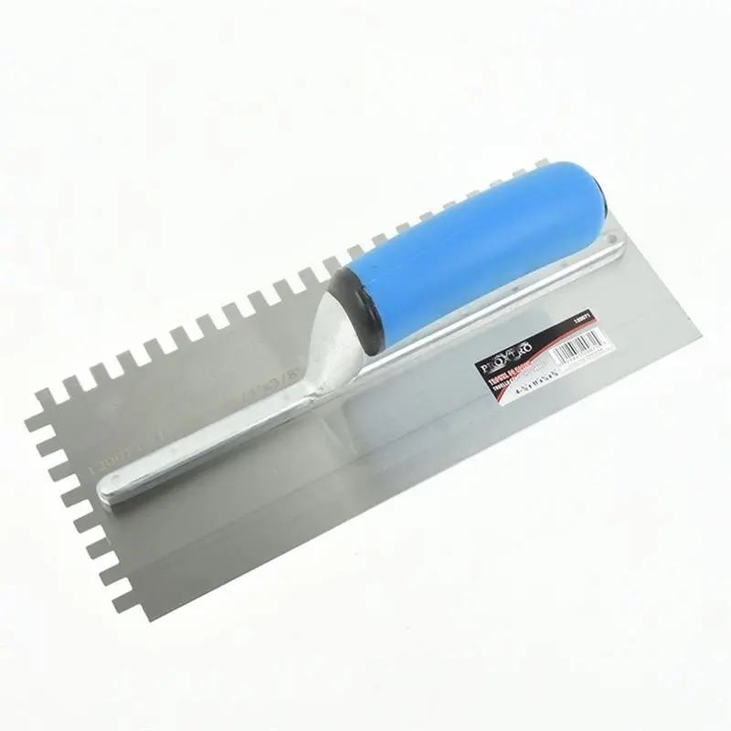 Proxtile Square-Notched Trowel – 11" X 4.5", Soft-Grip, 1/4" X 3/8" Notch 1