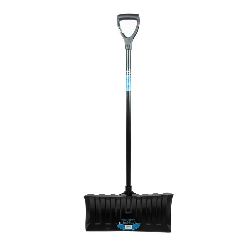 Proyard 21-Inch Poly Snow Shovel — Steel Shaft, D-Grip Handle, 49.5" Length 1