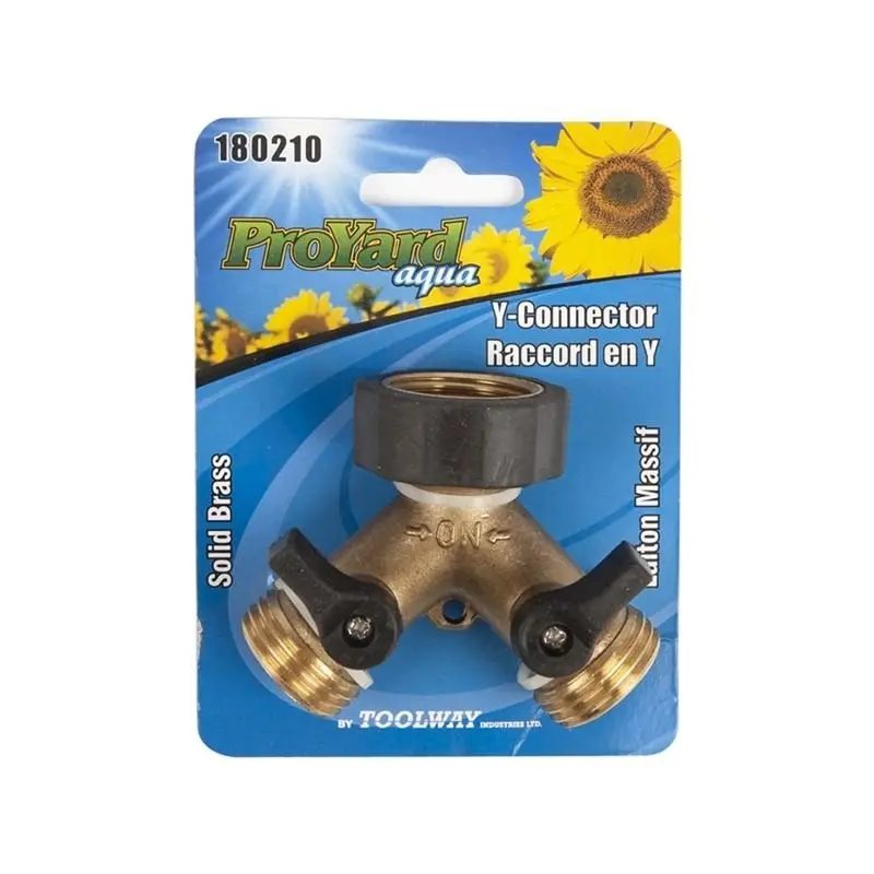 Proyard Brass Aqua Hose Connector With Built-In Shut-Off Valve 1