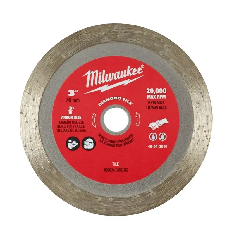 Qep 3-Inch Diamond-Coated Tile Cutting Blade — Wet Or Dry Use 1