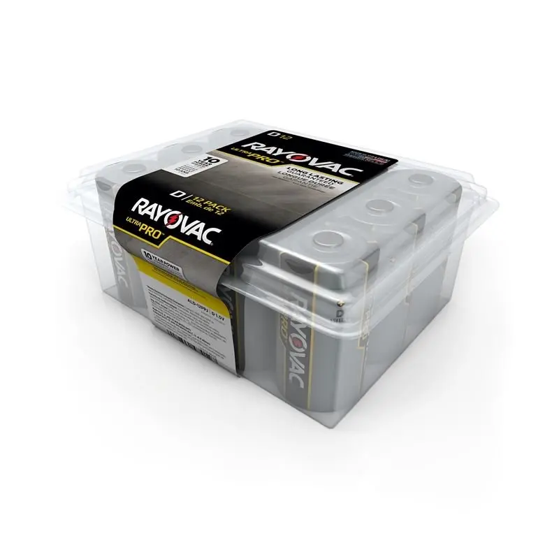 Rayovac D-Cell Batteries – Alkaline Heavy-Duty Power Cells, 12-Pack 1