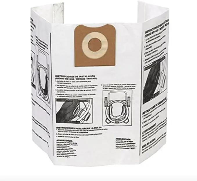 Ridgid Vf3502 High-Efficiency Dust Collection Bags – 2-Pack For Shop Vacuums 1