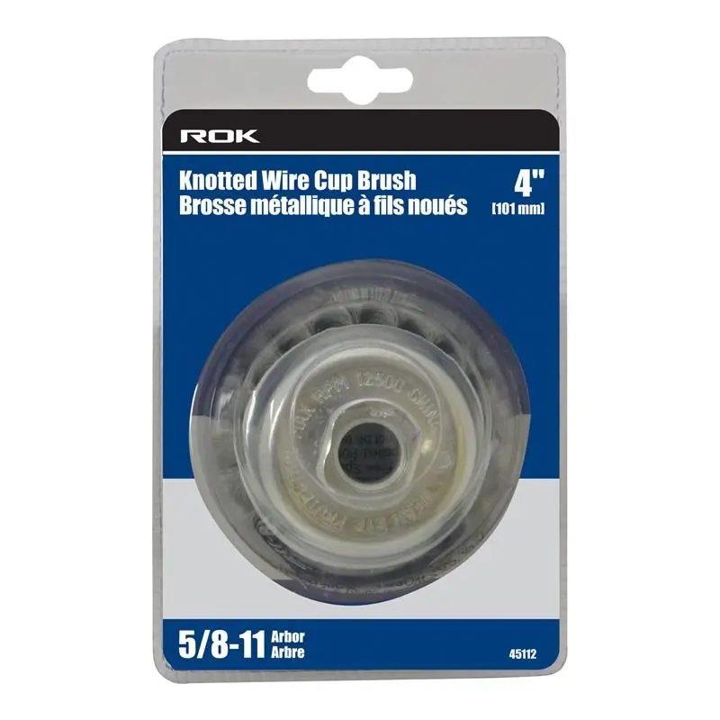 Rok 45112 4-Inch Knotted Wire Cup Brush For Aggressive Rust Removal 1