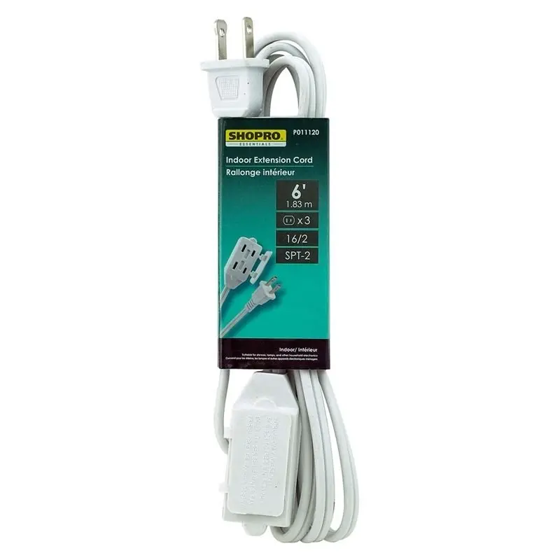 Rok 6-Foot 3-Outlet Extension Cord — Compact Multi-Port Power Strip 1