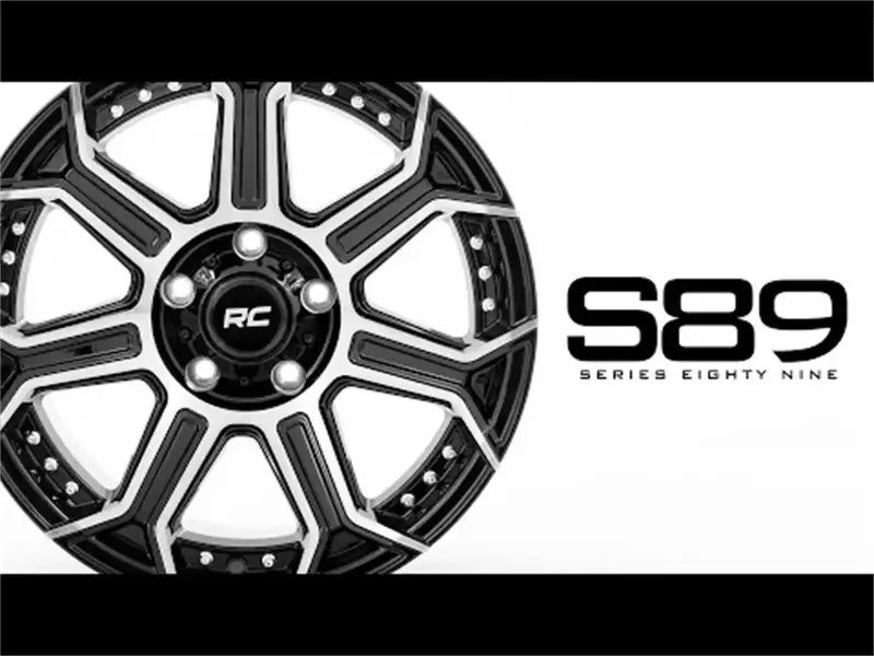Rough Country 89221017 Series 89 One-Piece Alloy Wheel — 22X10", 6X135Mm, -19Mm Offset, Black Machined Gunmetal Finish 1