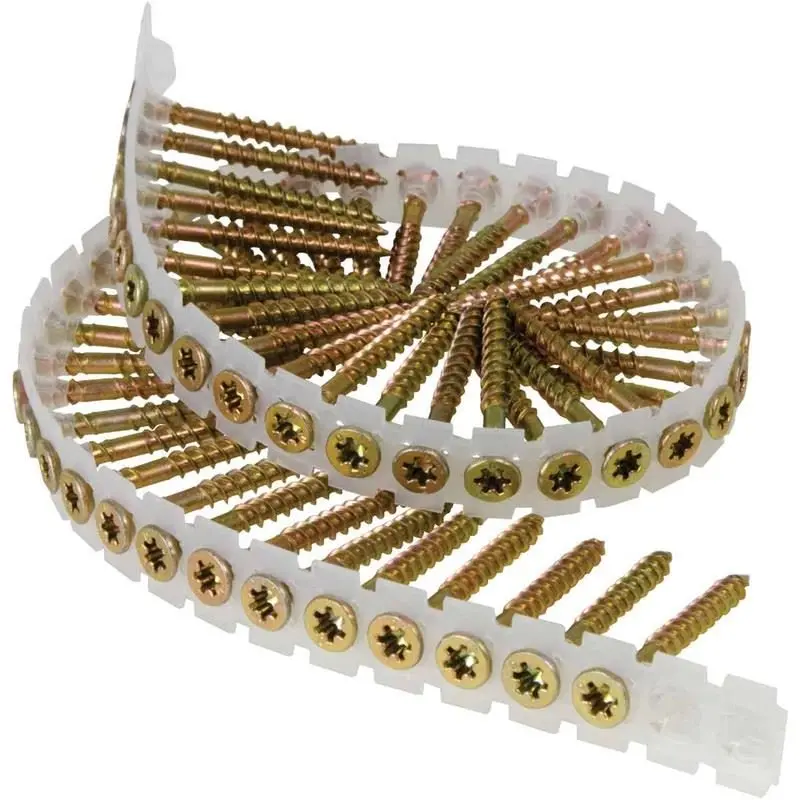 Senco 08F175Ykx No. 8 × 1-3/4 In Autofeed Subfloor Screws – Rex Drive, 1000-Pack 1