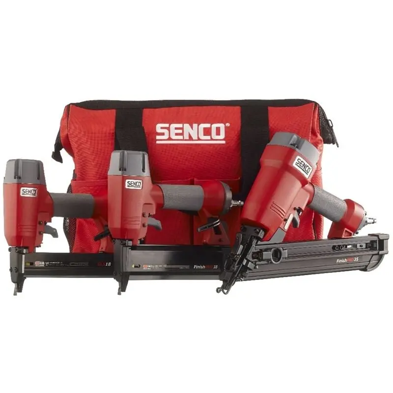 Senco 1Y0060N Pneumatic Finish Nail Kit – 3-Tool Combo Set 1
