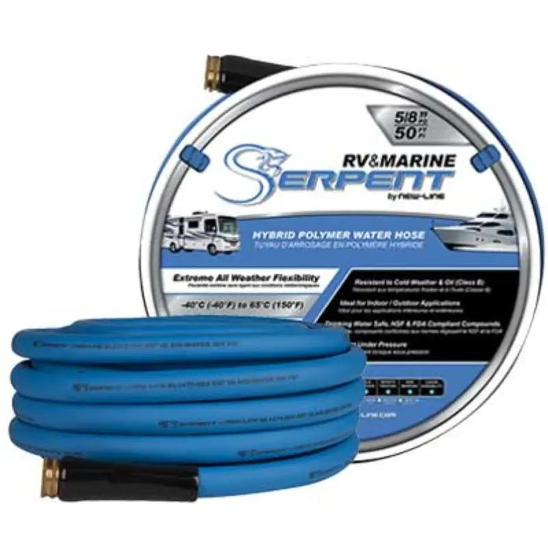 Serpent 5/8" Rv And Marine Grade Flexible Hose With Male-To-Female Fittings 1