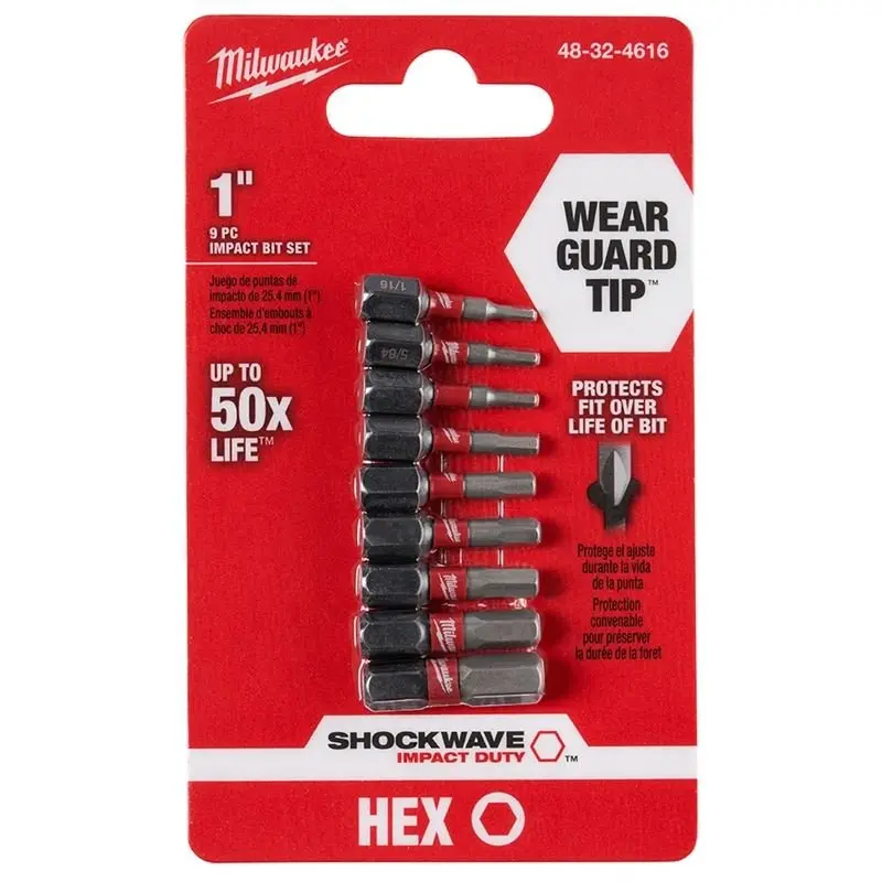 Shockwave 9-Piece Impact Hex Insert Bit Kit 1