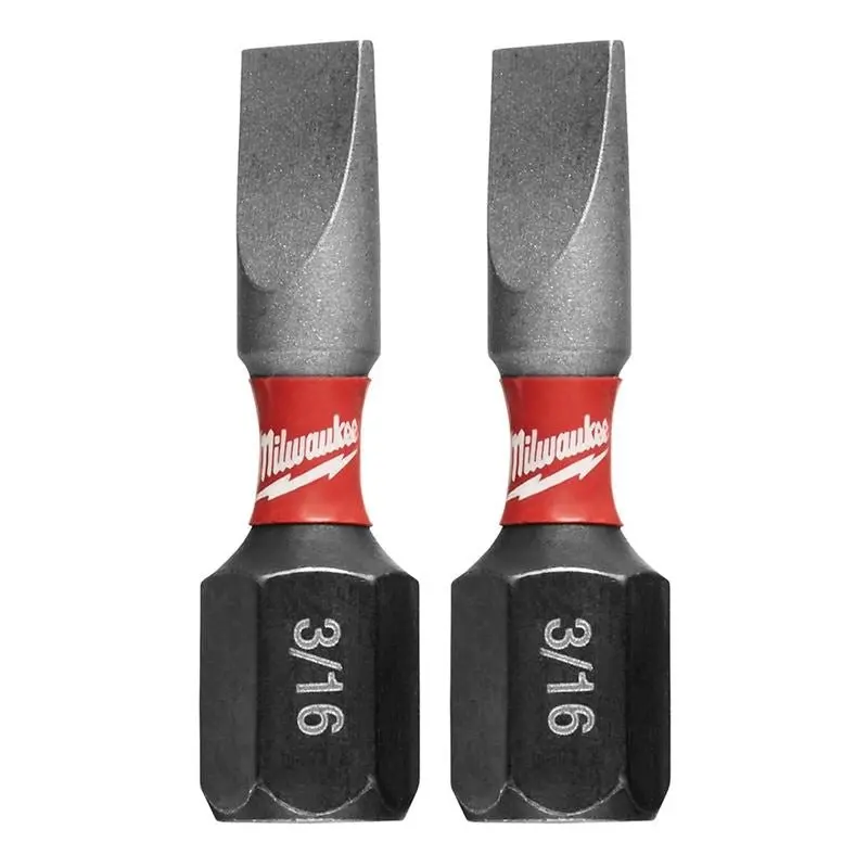 Shockwave Impact Slotted Insert Bit Set – 3/16" Tip, 2-Piece 1