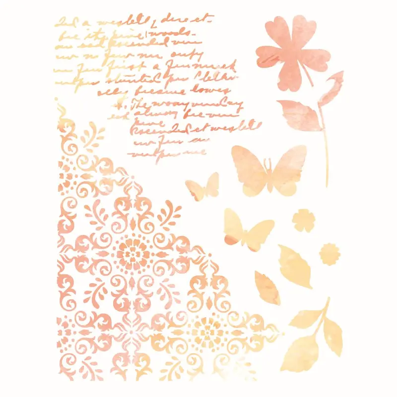 Sizzix A4-Sized Stencil – Petal Play Layering Design By 49 And Market 1