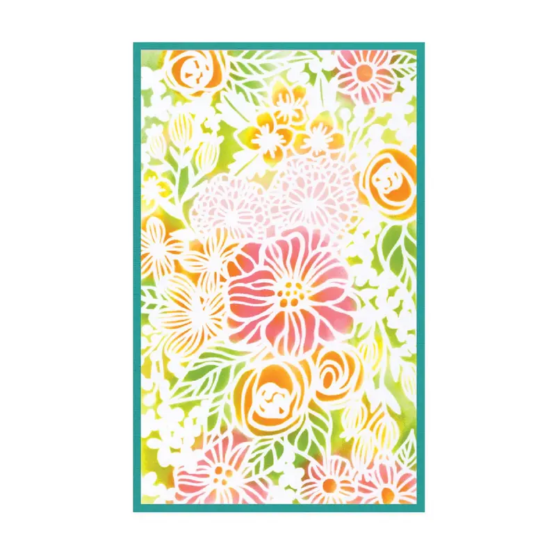 Sizzix Buildables Botanicals #1 A5 Stencil Pack – 4-Count Layering Stencils By Vicki Boutin 1