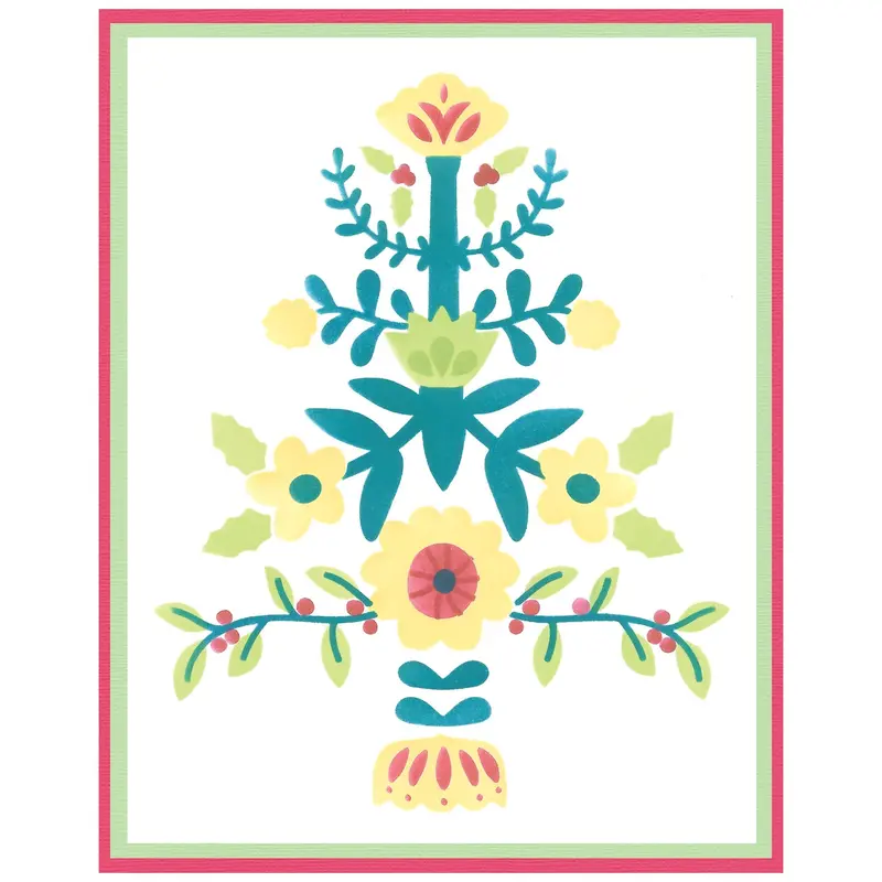Sizzix Catherine Pooler Folk Tree Layered Stencils – A6 4-Piece Nature-Inspired Set 1