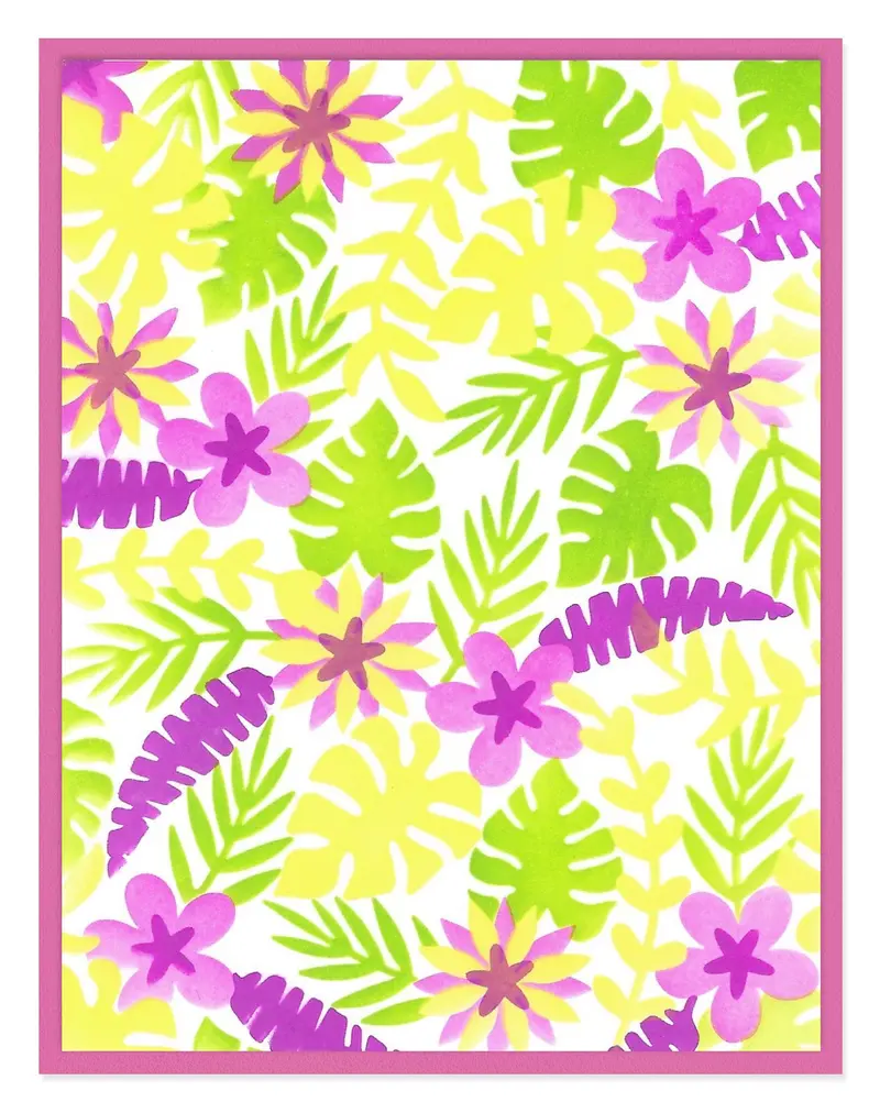 Sizzix Catherine Pooler It’S A Jungle Out There A6 Layered Stencil Set – 4-Piece Wild Botanical Pattern Kit 1