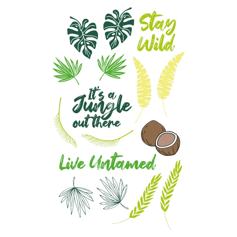 Sizzix Catherine Pooler Stay Wild Clear Stamp Set – 18-Piece Complementary Nature Phrase Kit 1