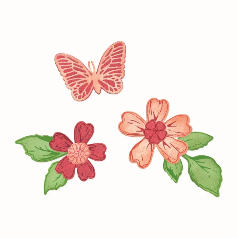 Sizzix Clear Stamp And Framelits Bundle – Sweet Sprigs Theme (19 Stamps + 9 Dies) By 49 And Market 1