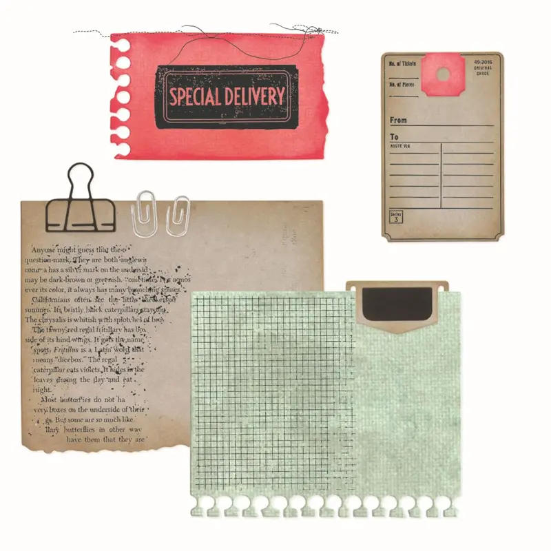 Sizzix Clear Stamp And Framelits Pairing – Creative Combos Kit (10 Stamps + 10 Dies) By 49 And Market 1