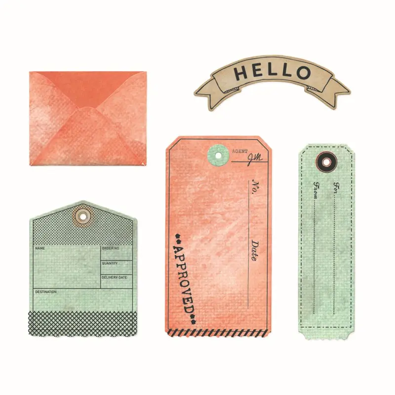 Sizzix Clear Stamp & Framelits Combo – Tag It Set (6 Stamps + 17 Dies) By 49 And Market 1