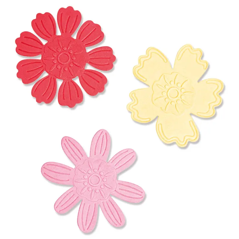 Sizzix Detailed Blooms Switchlits Embossing Folder – Reversible Floral Texture Tool 1