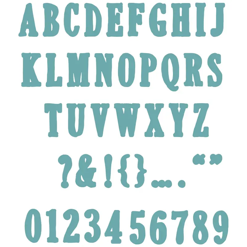 Sizzix Fine Line Alpha 02 Framelits Die Set – 45-Piece Elegant Alphabet & Accent Collection By 49 & Market 1
