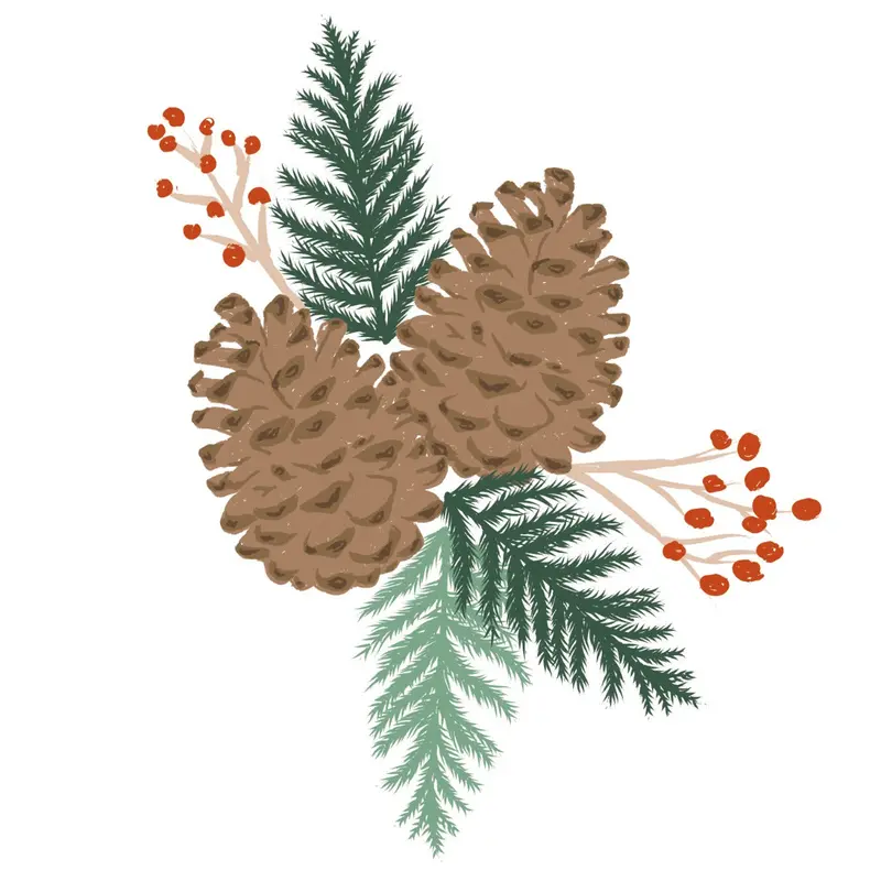 Sizzix Pine Branches Layered Clear Stamp Set (8-Piece) 1