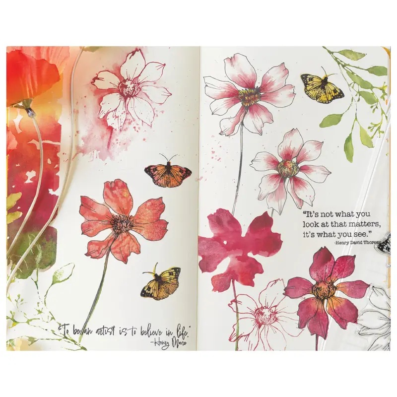 Sizzix Studio 5X8 Clear Stamp Set (11-Piece) – Wild Blooms Illustrations By Willow Wolfe 1