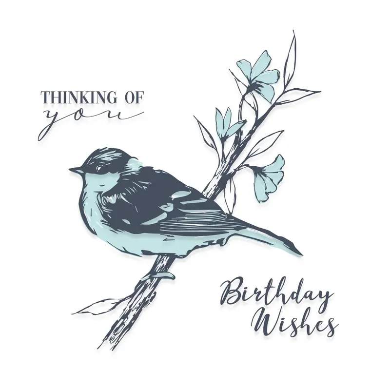 Sizzix Summer Bird Layered Clear Stamp Set (4 Pieces) 1