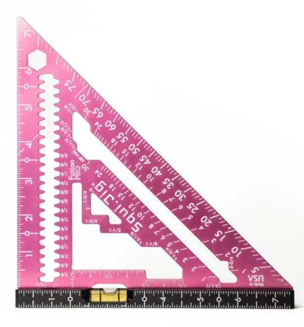 Squi.Jig Fusion Pro 7.5-Inch Rafter Square – Limited Pink Edition 1