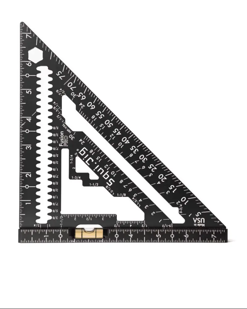 Squi.Jig Fusion Rafter Square – 7.5" Heavy-Duty Aluminum Layout Tool 1