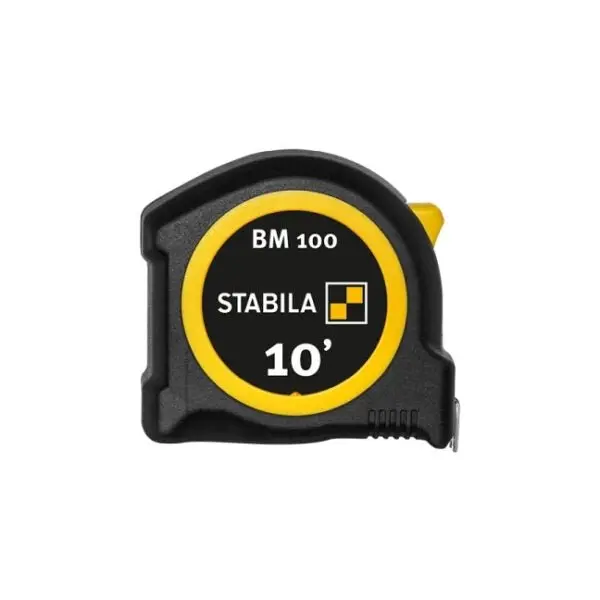 Stabila Bm 100 Pocket Tape Measure – 10 Ft (3 M), Imperial-Only Scale 1