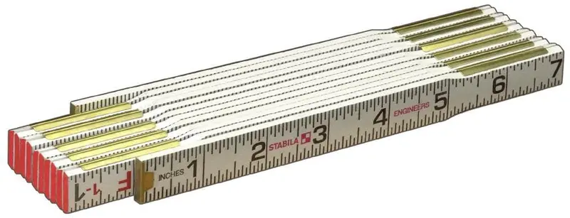Stabila Type 600 Folding Engineer’S Rule – Graduated In 1/16″, 1/10″, And 1/100″ (Inch Scale) 1