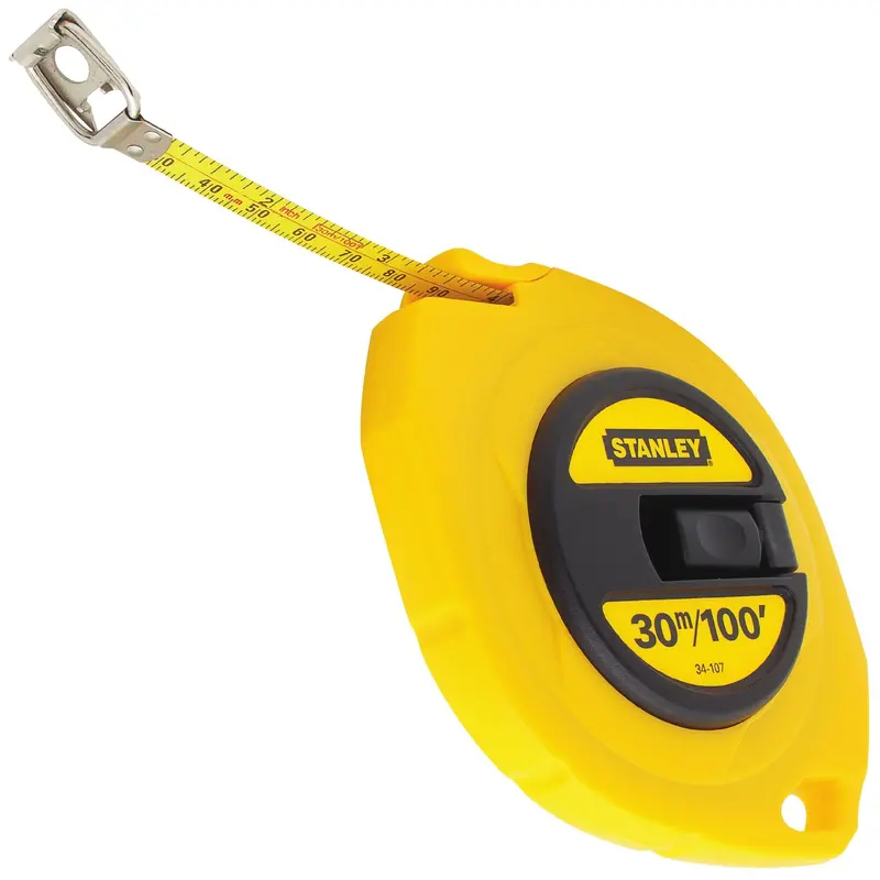Stanley 34-107 100-Foot Steel Tape Measure – 30M Heavy-Duty Retractable Rule 1