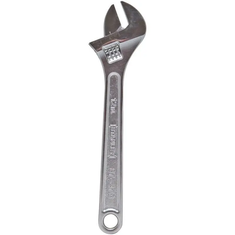 Stanley 87-473 12 In Adjustable Wrench – Heavy-Duty Steel Construction 1