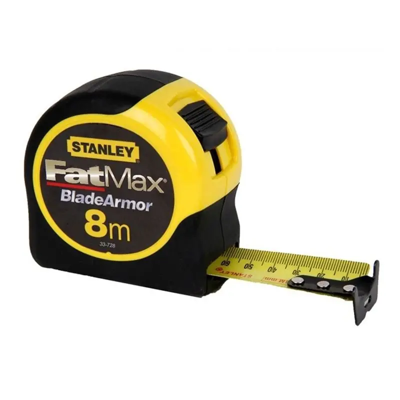 Stanley Fat Max 8M × 1-1/4" Metric Tape Measure – Heavy-Duty Retractable Design 1