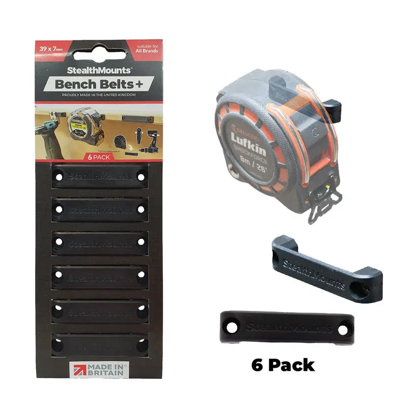 Stealthmount Bb-Pl-Blk-6 Enhanced Bench Belt+ Tool Holster – 6-Unit Black Pack 1