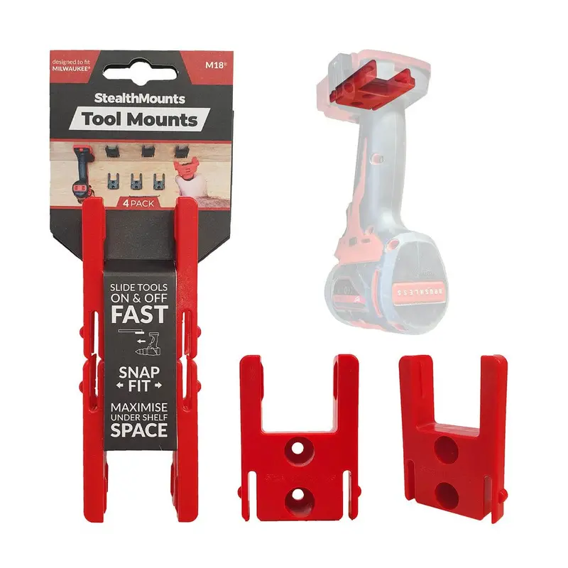 Stealthmount Milwaukee M18 Tool Mount – Red 1