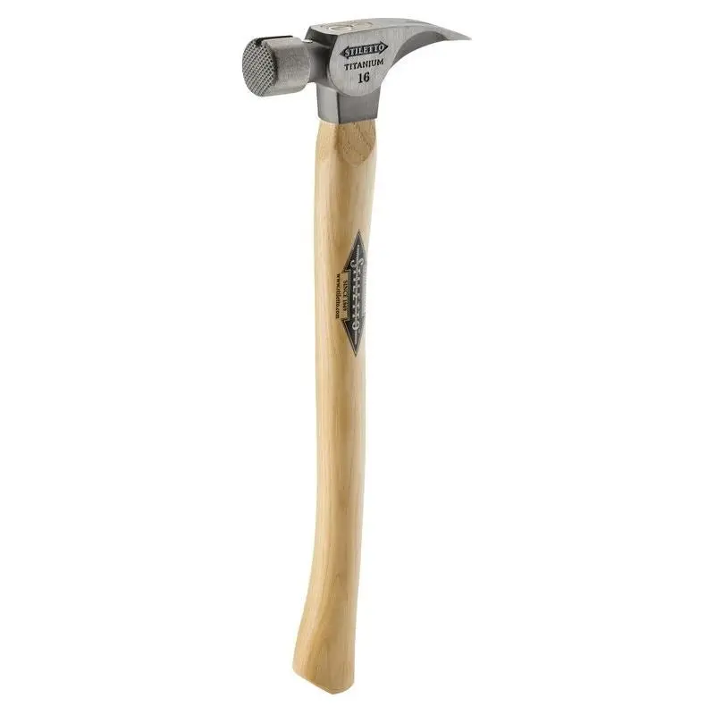 Stiletto Ti16Mc 16 Oz Hickory Framing Hammer — Milled Face & Curved Claw 1