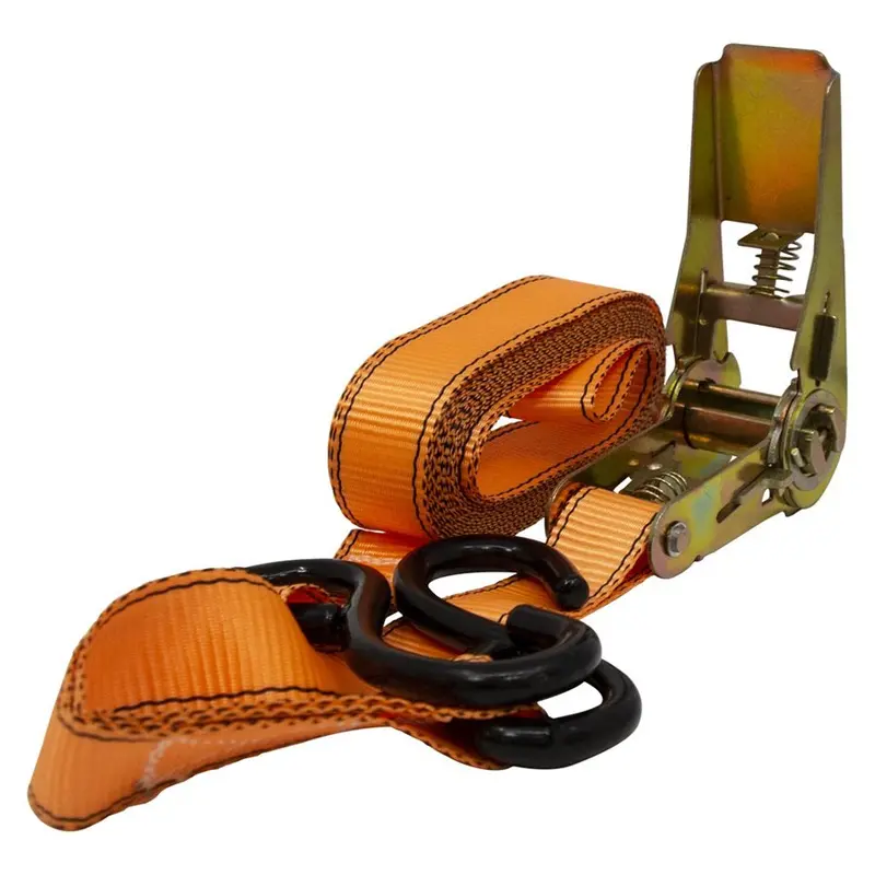 Stinson 406391 Ratchet Tie-Down Strap – 1" X 14 Ft, 400 Lb Working Load Limit, S-Hooks Included 1