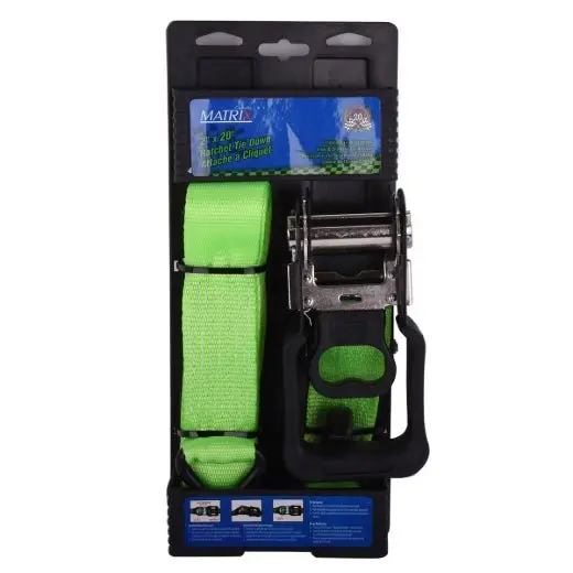 Stinson Cargo Reinforced 2-Inch × 20-Foot Ratchet Strap – 1,050-Lb Rating 1