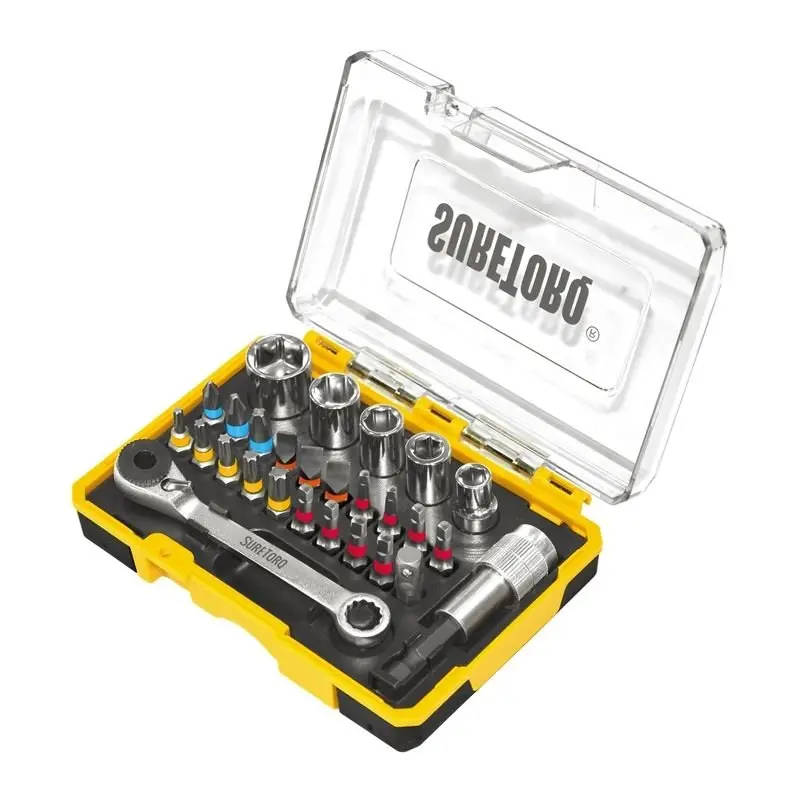 Suretorq 27-Piece Mini Ratcheting Wrench & Drive Accessory Kit 1