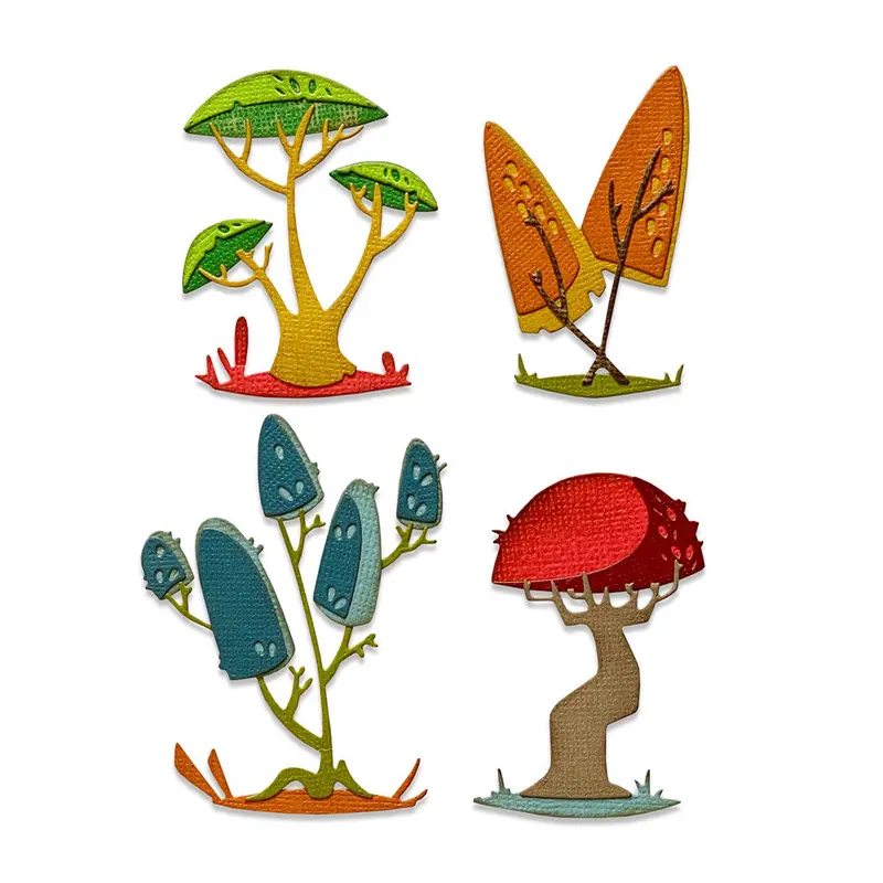 Tim Holtz Funky Toadstools Thinlits Die Set (5-Piece) 1