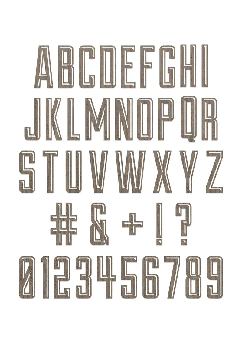 Tim Holtz Sizzix Thinlits Alphanumeric Emporium Die Set – 41-Piece Letter & Number Assortment 1