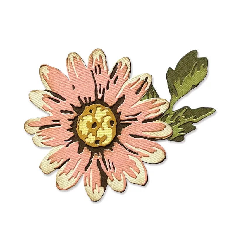 Tim Holtz Sizzix Thinlits Blossom Die Set – 7-Piece Botanical Cutting Template 1