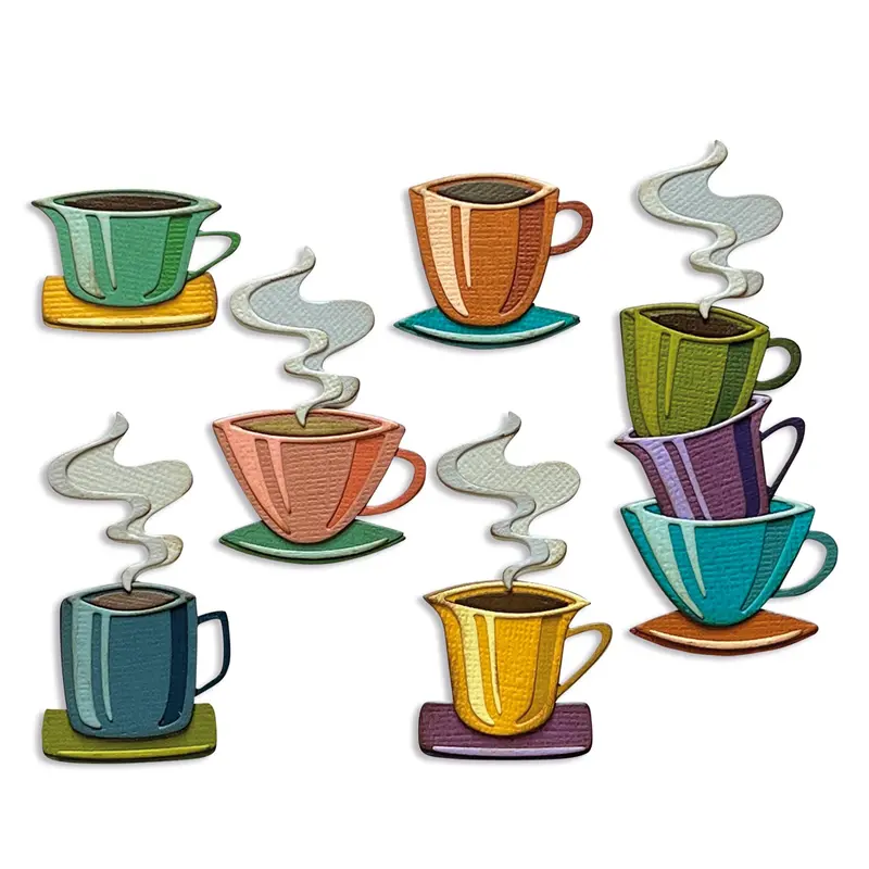 Tim Holtz Sizzix Thinlits Papercut Cafe Die Set – 28-Piece Vintage-Inspired Design Collection 1