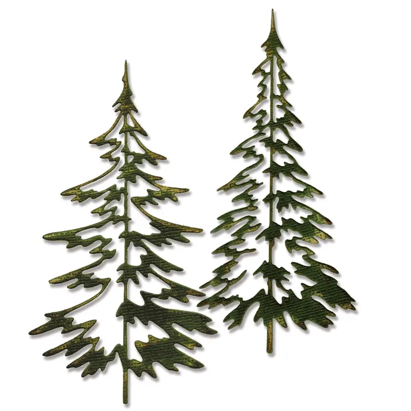 Tim Holtz Woodlands Thinlits Die Set – 2-Piece Nature-Themed Template Pair 1