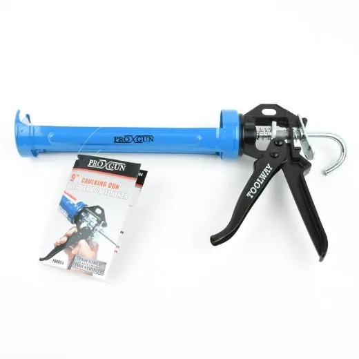 Tooltech 160004 Pro Heavy-Duty Caulking Gun – 9-Inch Cradle Design With Auto Flow Stop 1