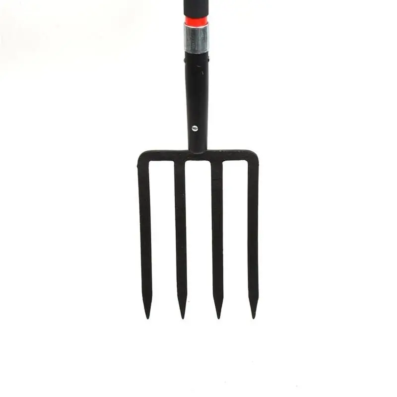 Toolway 40" 4-Tine Spading Fork With Fiberglass D-Handle And Durable Steel Head 1