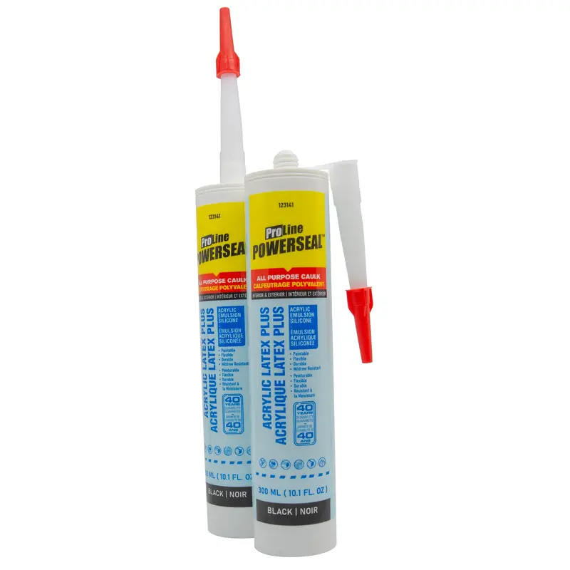 Toolway Acrylic Latex Caulk – 300 Ml, Black 1